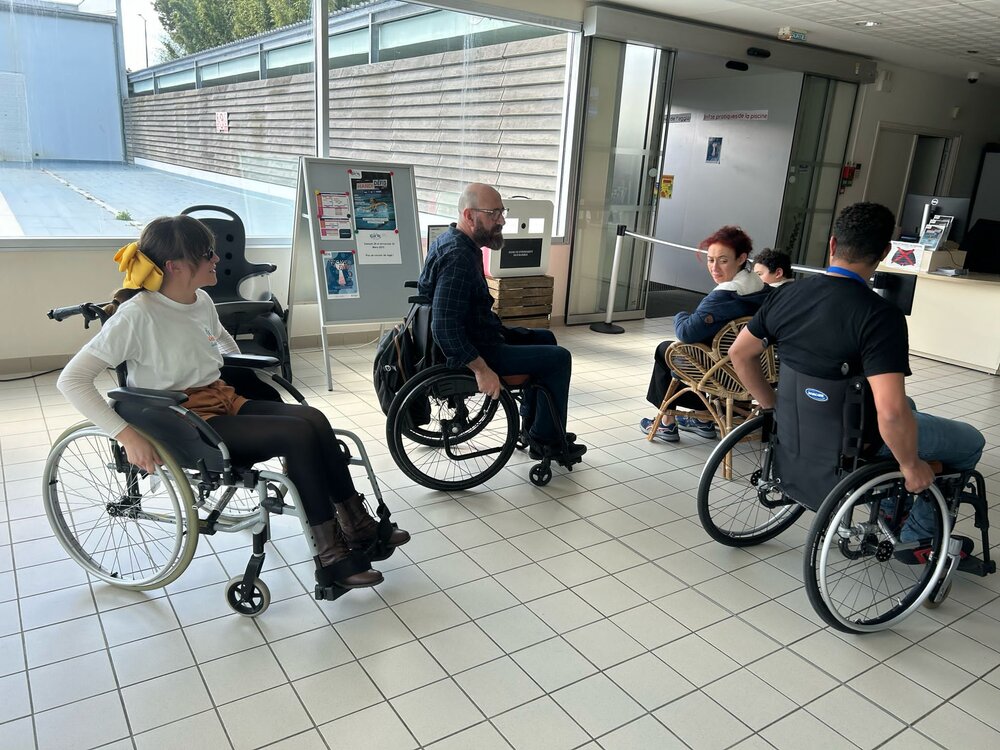 Parcours en fauteuil roulant 